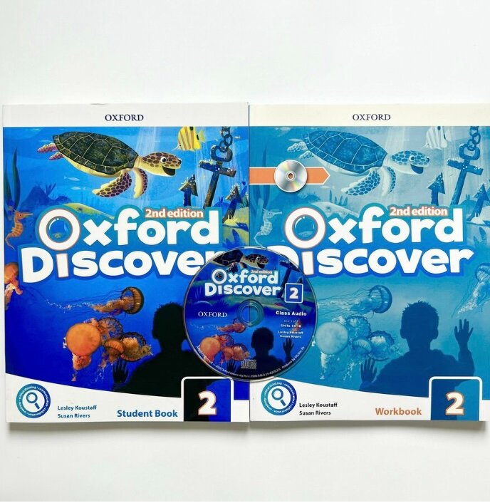 Oxford Discover 2. полный комплект: Student's Book (учебник) + Workbook (рабочая тетрадь)+ диск