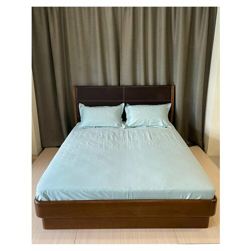 Простынь из сатина на резинке 180х200 см 4385₽