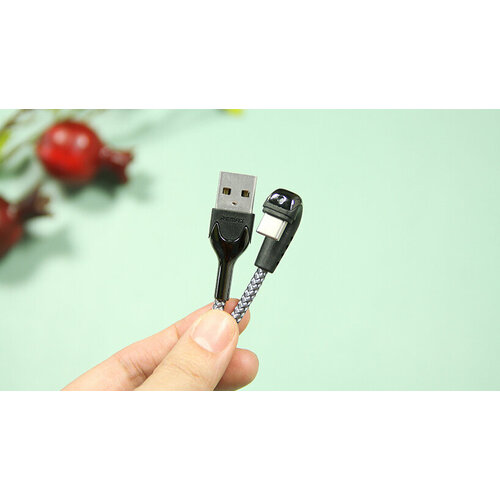 Кабель игровой Remax Heymanba Data Cable RC-097A, USB to Type-C, 3A, 1 метр, Cерый кабель игровой remax heymanba data cable rc 097a usb to type c 3a 1 метр черный