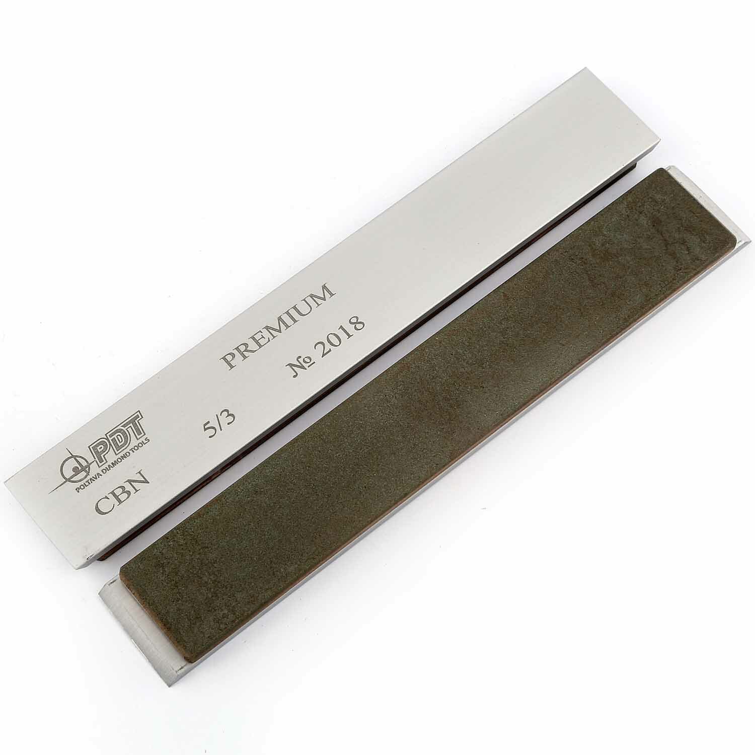 Брусок эльборовый PDT Premium на алюминиевом бланке 150х25х3 мм зернистость 5/3 мкм металлическая медно-оловянная премиум связка M1002