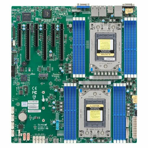 Материнская плата SuperMicro Dual AMD EPYC 70037002 Series Processors MBD-H12DSI-N6-B 9494000₽