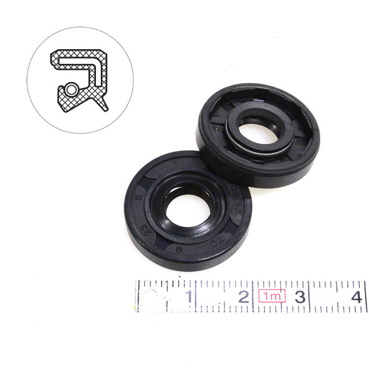 Манжета армированная (Сальник) 9х23х5 (тип 2 / TC) 70NBR (упаковка 2 шт.)