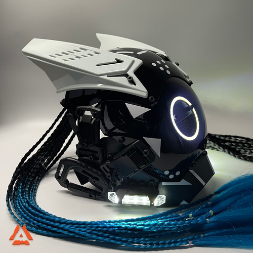 фото Маска самурая. маскарад, косплей. с led подсветкой tech-wear