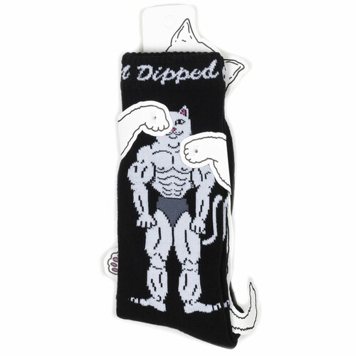 Носки RIPNDIP Носки с котом Лордом Нермалом Ripndip Socks, размер Универсальный, черный, серый ripndip ripped n dipped 6 panel