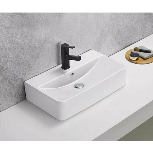 Раковина накладная белая 61x35x14см GID N1344