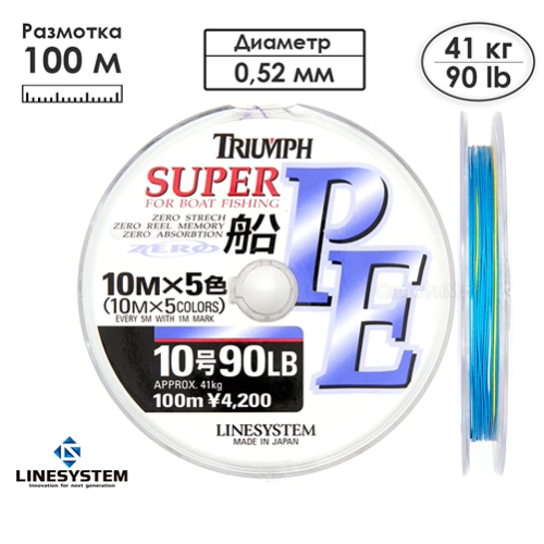 шнур linesystem triumph fune pe 10 LINESYSTEM Шнур LINESYSTEM Triumph Fune PE 10