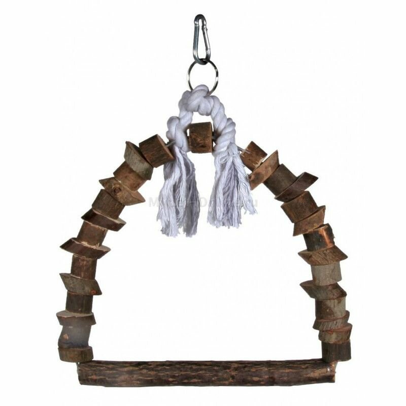 фото Трикси качели необработанное дерево 15х20 см