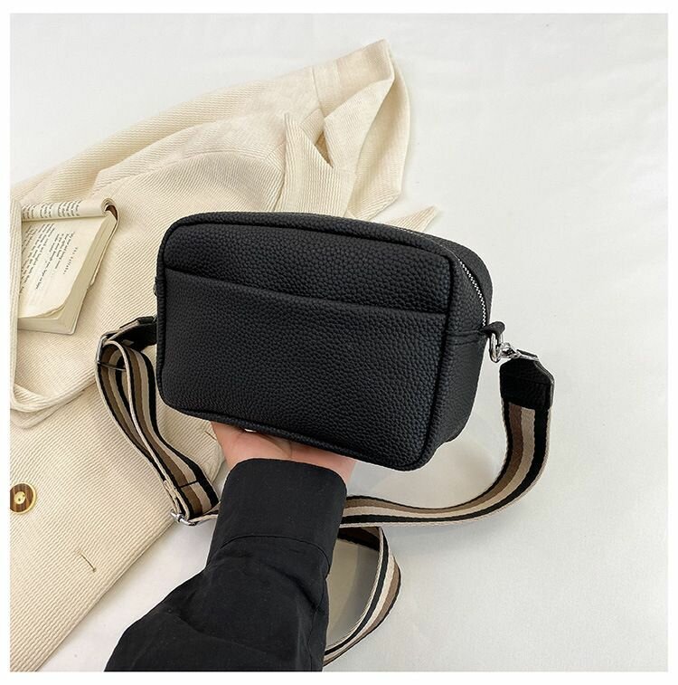 фото Сумка женская через плечо кросс боди с широким ремнем, отличный подарок