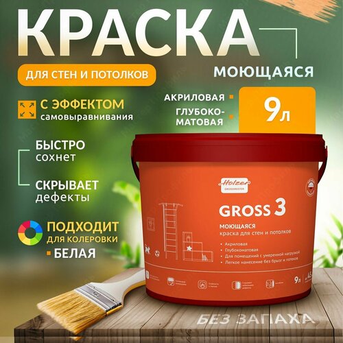 Краска интерьерная для стен и потолков Gross 3 (9л.)