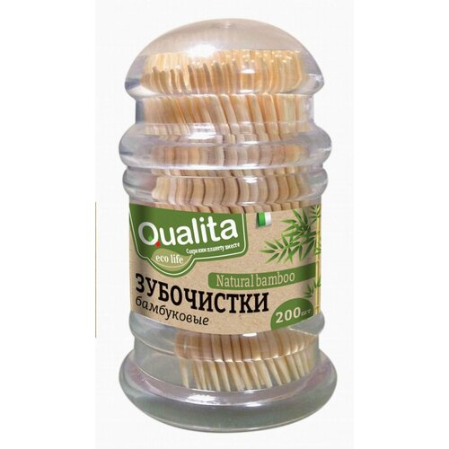 Зубочистки QUALITA 200 шт бамбуковые 468₽