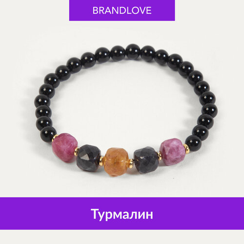 Браслет BL Jewelry Coutur, гeлиoлит, аметист, амазонит, агат, турмалин, 1 шт., фиолетовый