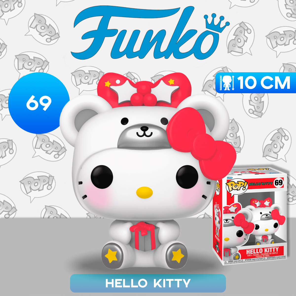 Фигурка Funko POP! Hello Kitty Hello Kitty Polar Bear (MT) (69) 72075 / Фигурка Фанко ПОП! по мотивам франшизы "Hello Kitty"