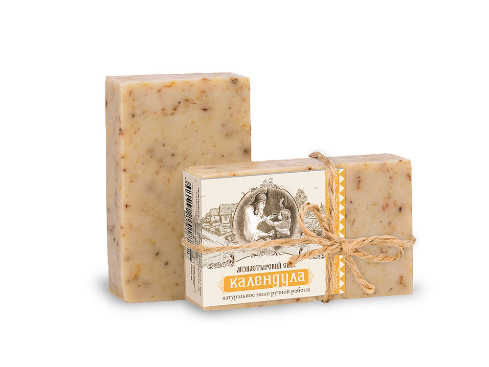 фото Kleona Мыло кусковое Монастырский сбор Календула