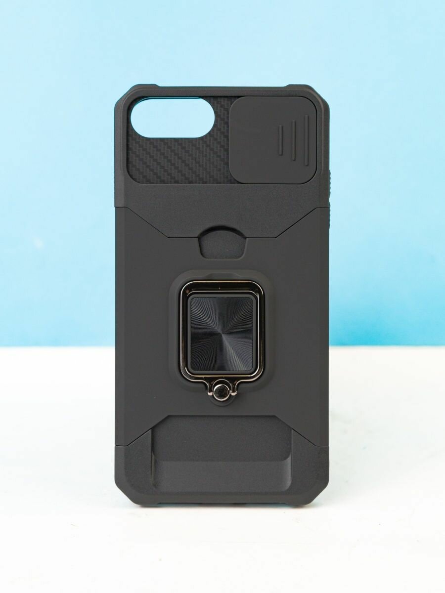 Чехол на Apple iPhone 6 Plus, 6S Plus, 7 Plus, 8 Plus, черный — фото 1