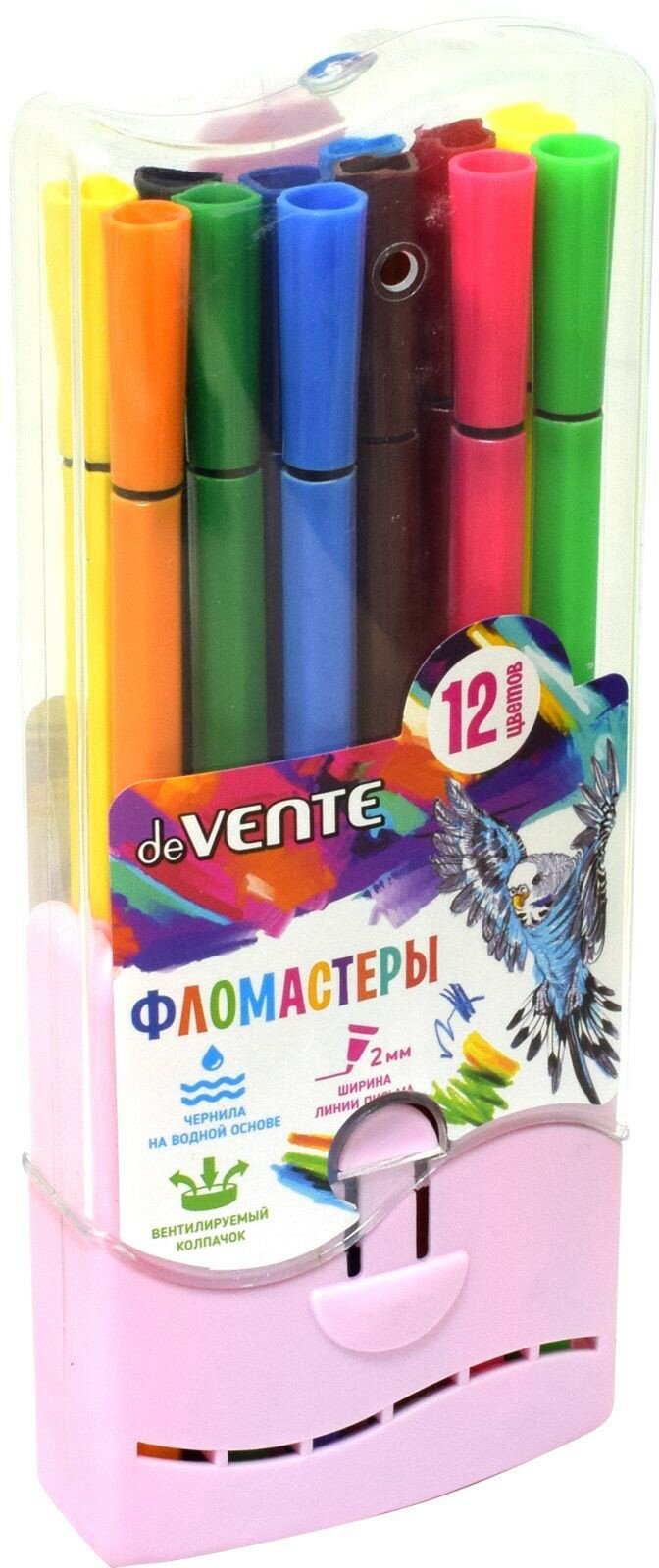 Фломастеры, 12 цветов deVENTE - фото №2