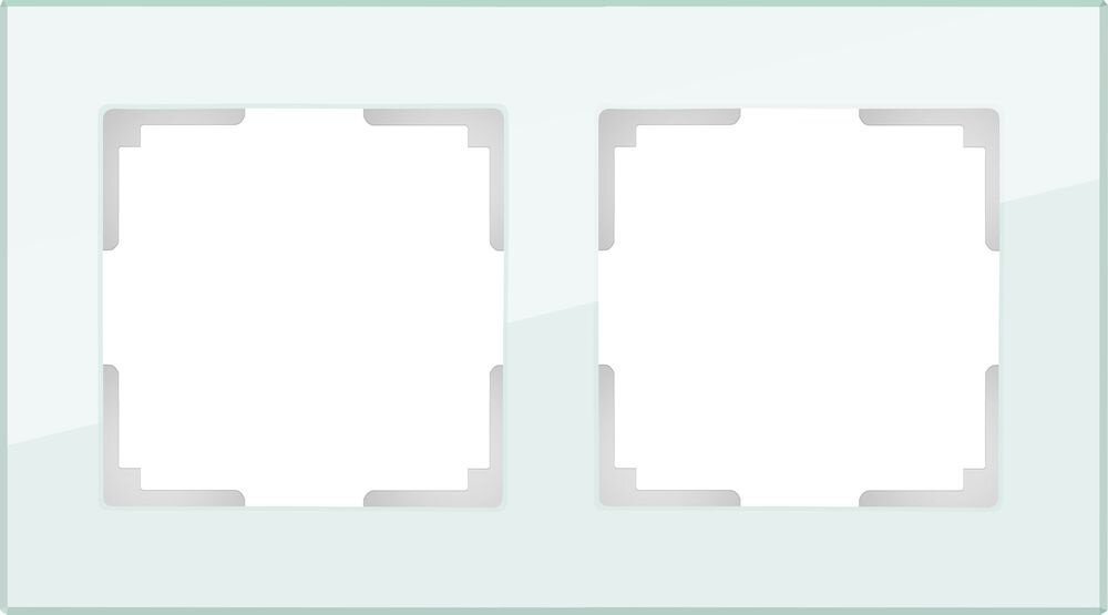 фото Веркель Рамка на 2 поста (натуральное стекло) WL01-Frame-02