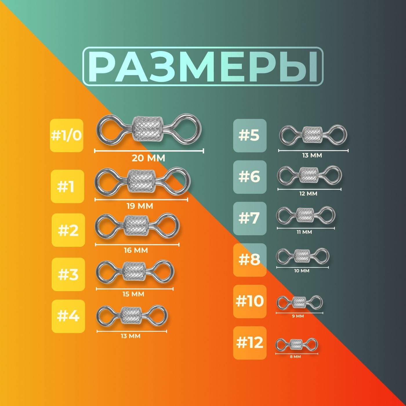 Вертлюг Sprut SW-03 BN #3 (15mm/38kg) упак: 8шт — фото 1