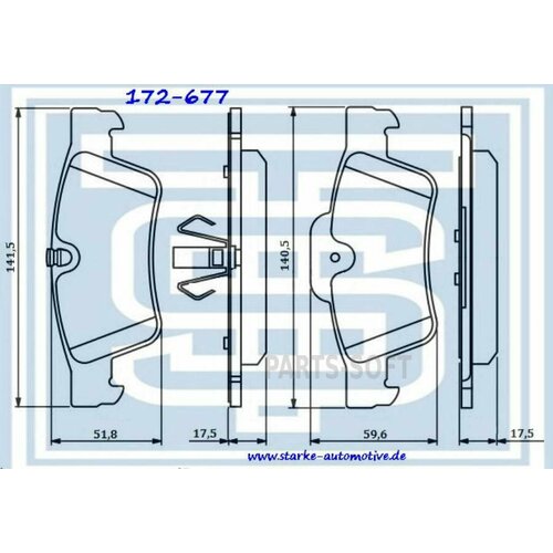 STARKE 172-677 Колодки торм зад 2690₽