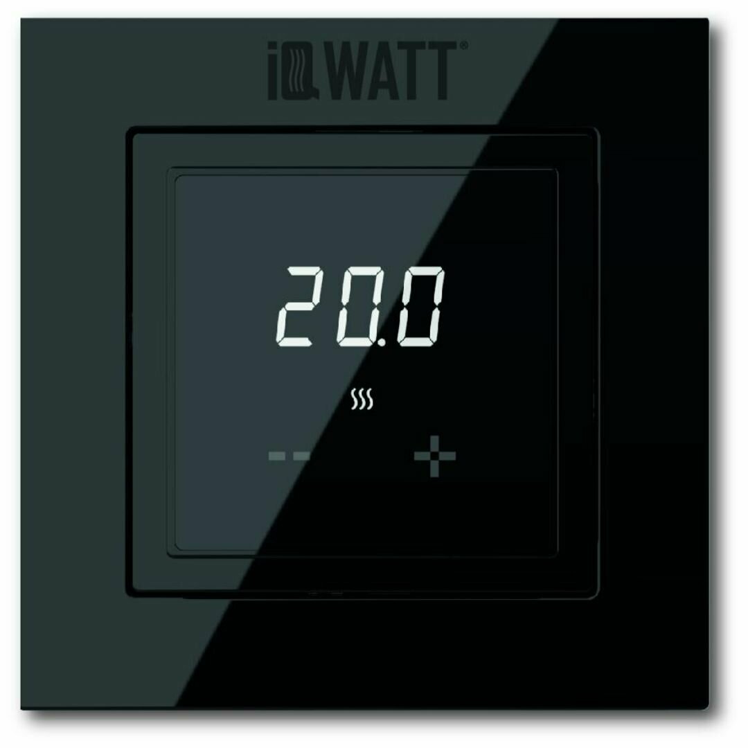 Электронный терморегулятор с сенсорным дисплеем IQWATT (чёрный) IQ THERMOSTAT D