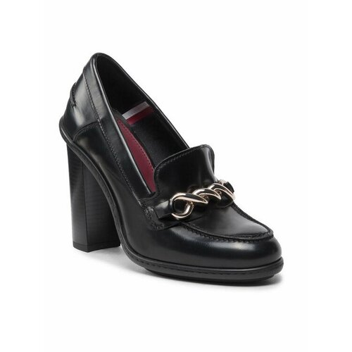 Туфли TOMMY HILFIGER, размер EU 41, черный 2020 sandals heel women s shoes women s pointed shallow buckle medium heel slim high heel thin heels cover heel kitten heel