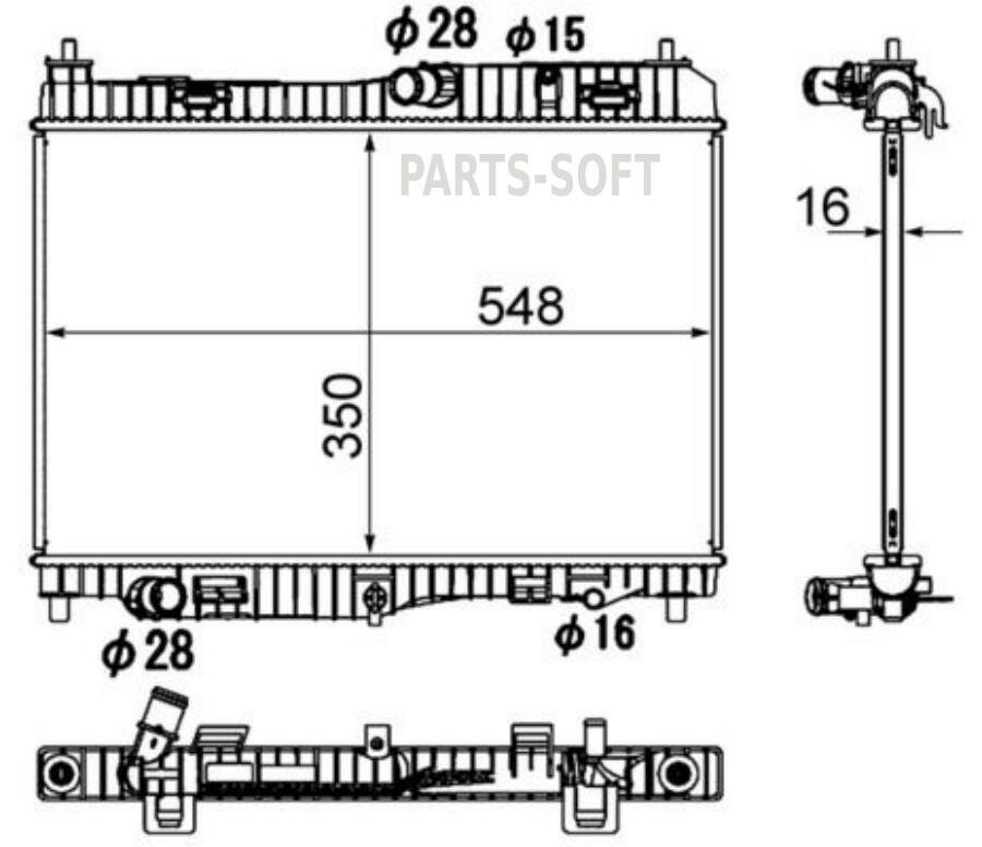 MAHLE CR1896000S Радиатор охлаждающей жидкости FORD FIESTA VI 2008-