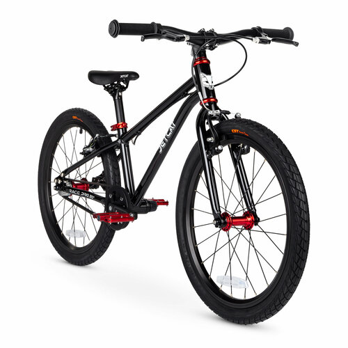 Велосипед - JETCAT - RACE PRO 20 дюймов V-BRAKE BASE - Fire Black (Черный/Красный) детский для мальчика и девочки седло jetcat seat pro stars сиреневая звезда