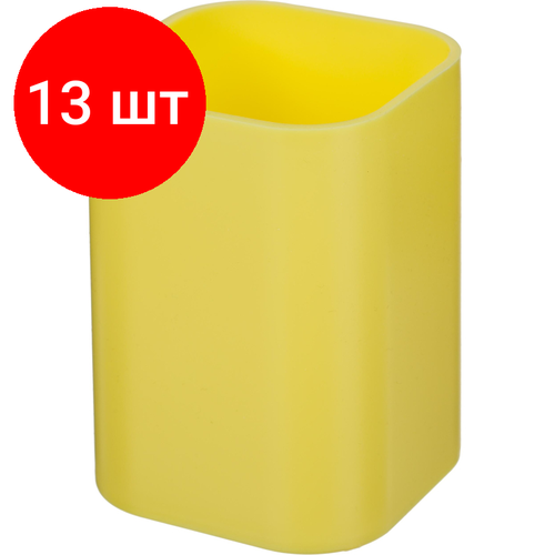 Комплект 13 штук, Подставка-стакан для канцелярских принадл-ей Attache Selection желтый комплект 30 штук подставка стакан для канцелярских принадл ей attache selection желтый