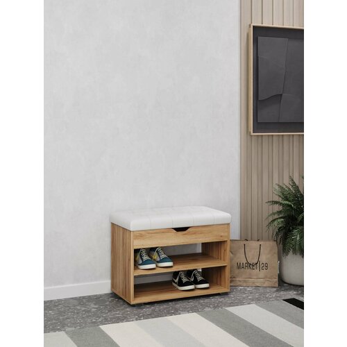 Обувница обувница с сиденьем Мальта 30ОL БелыйДуб крафт Золотой 3600₽