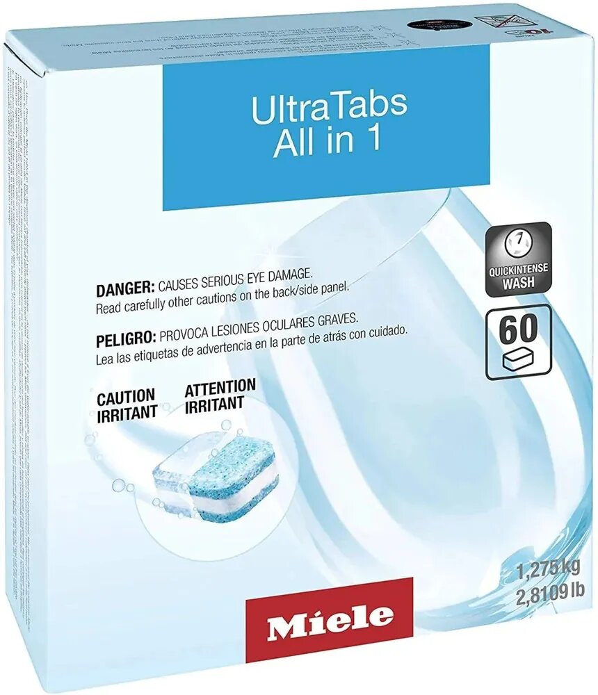 Таблетки для мытья посуды в посудомоечной машине Miele UltraTabs All in 1, 60 шт