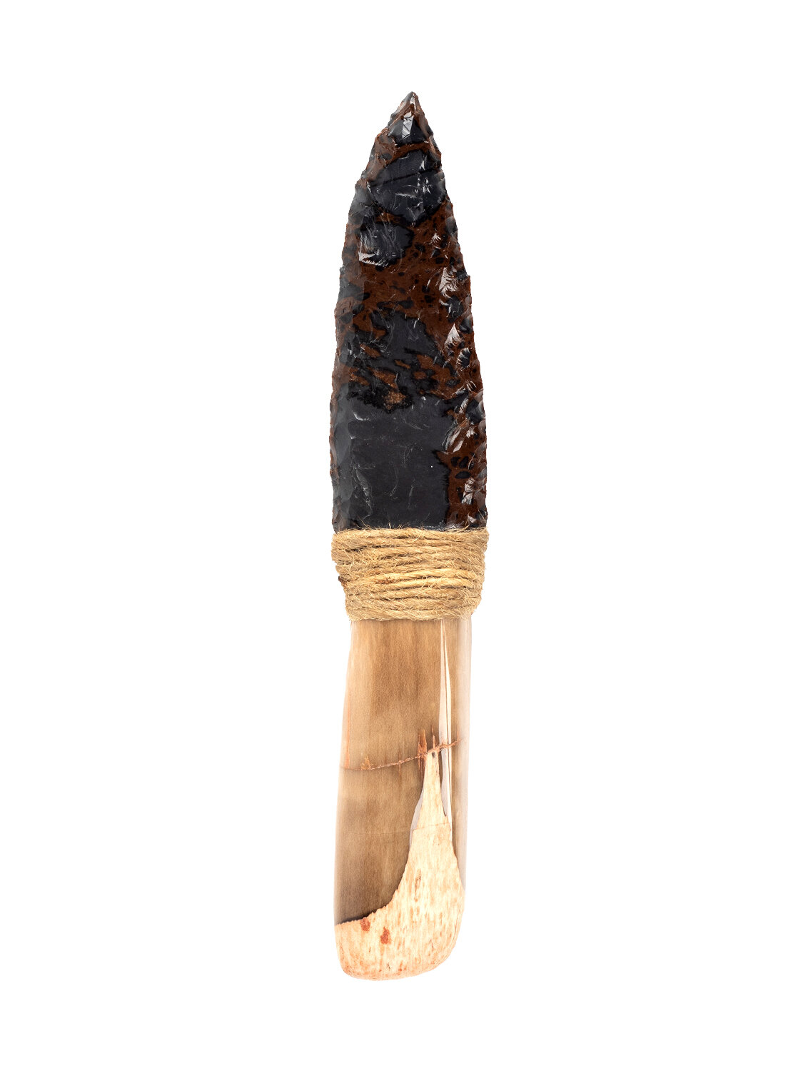 Сувенирный нож Атам из окаменелого дерева 15,5 см, бежевый