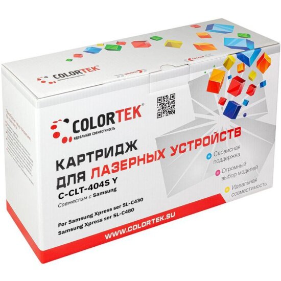 Картридж лазерный Colortek CLT404S желтый для принтеров Samsung