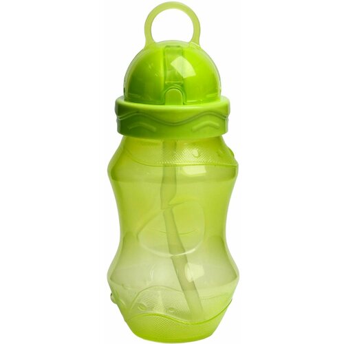 Поильник-бутылочка детский с трубочкой, непроливайка для малышей, крышка с петелькой, 280 мл, цвета микс
