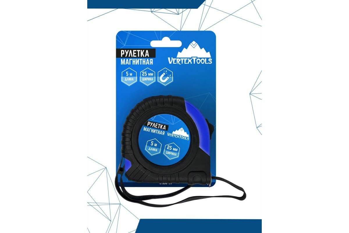 Vertextools рулетка магнитная 525ММ 3120-05-25 — фото 1
