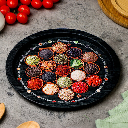 Поднос Специи 28 х 16 х 032 см металл 461₽