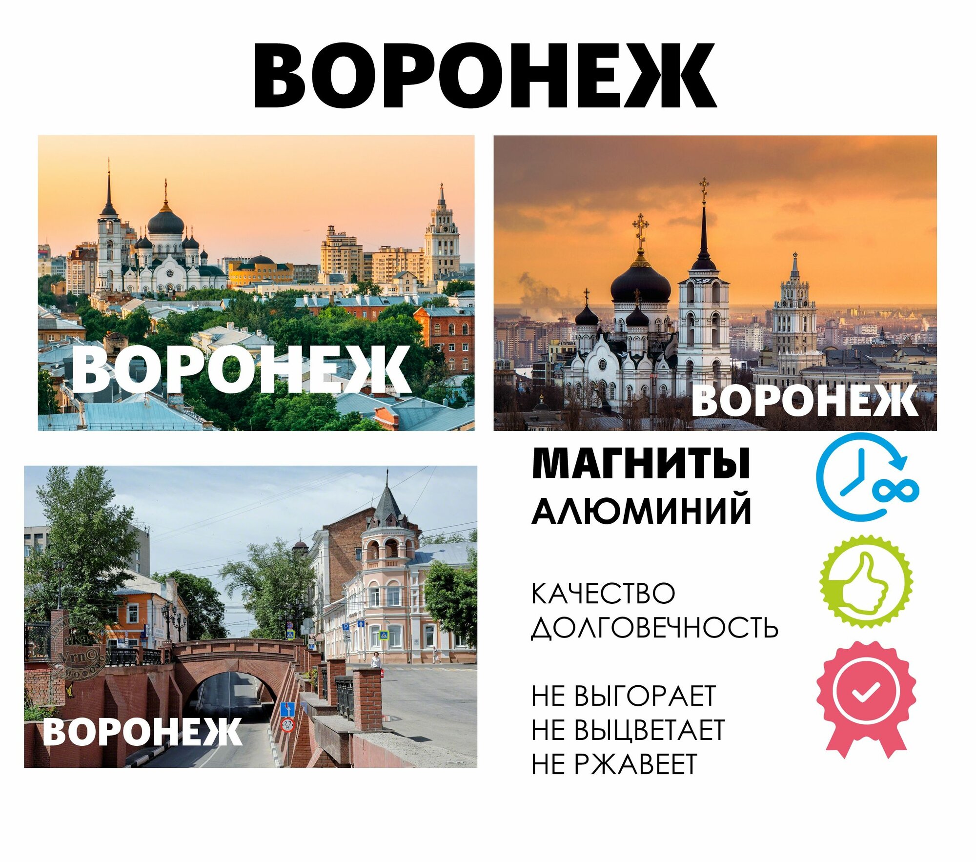 Набор магнитов город России Воронеж