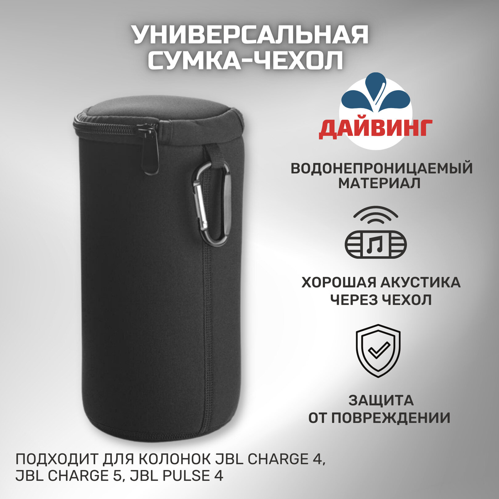 Универсальная сумка для Bluetooth колонок JBL/ Подходит для JBL CHARGE 5 / 4 JBL PULSE 4