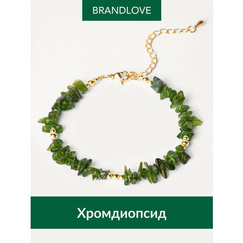 фото Браслет bl jewelry dolcezza, малахит, хромдиопсид, гранат, ларимар, хризолит, турмалин, 1 шт., размер 18 см, зеленый