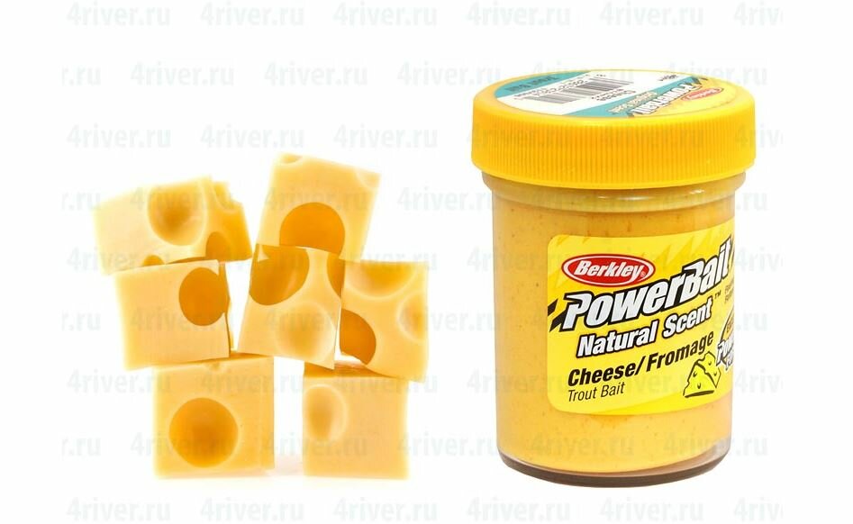 Berkley Паста форелевая BERKLEY POWERBAIT NATURAL SCENT (Cheese GLTR YX (желтый СЫР))