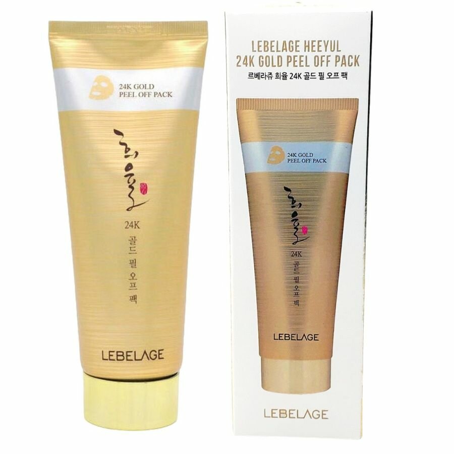 Lebelage Маска-пленка для лица с экстрактом золота / Heeyul 24K Gold Peel Off Pack, 150 мл