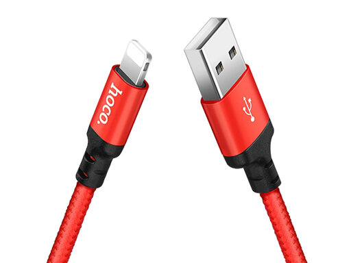 Кабель USB Hoco X14 Times speed Lightning, 2 м, красный