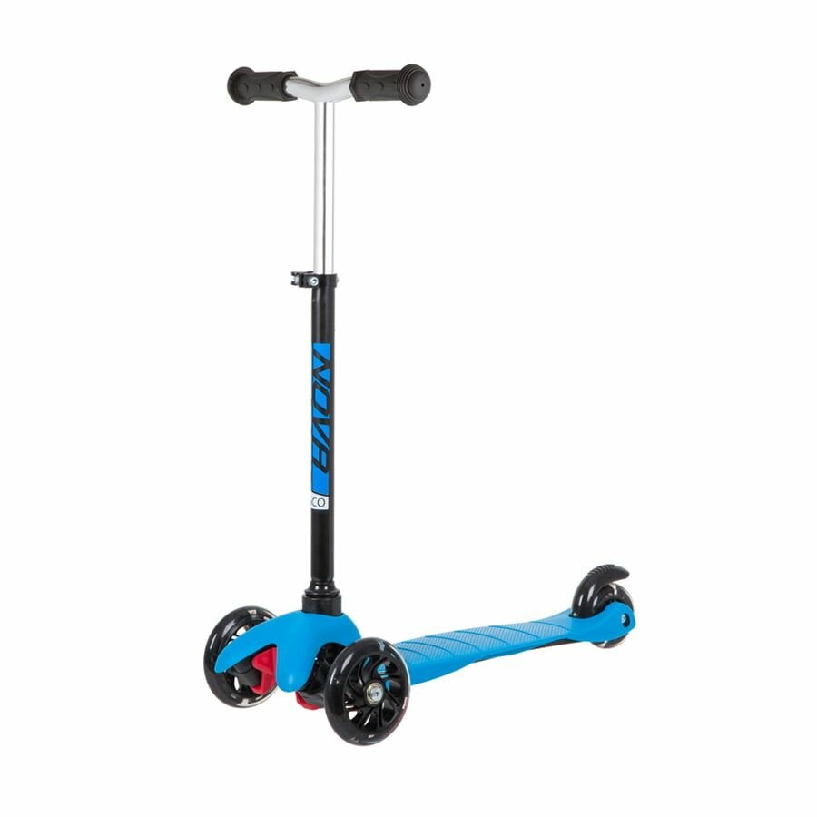 фото Самокат детский Novatrack Disco-kids Basic, свет. кол. пер.120*24 задн.76*24мм (Бирюзовый)