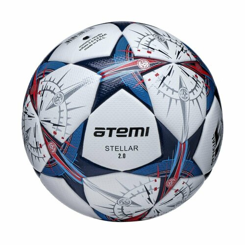 Мяч футбольный Atemi Stellar бел/син/оранж без швов р.5