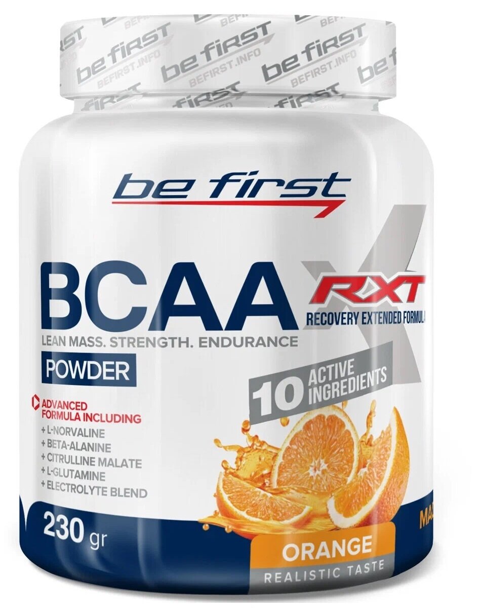 Be First BCAA RXT Powder 230 гр (Be First) Апельсин