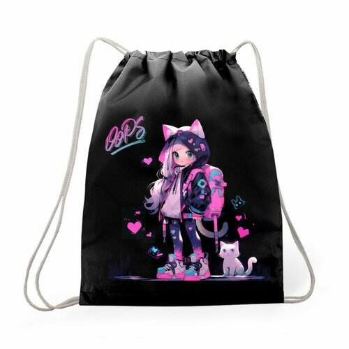 Мешок для обуви 435 х 360 мм Stavia плотность 600D с водоотталкивающей ПУ-пропиткой Аниме 1032₽