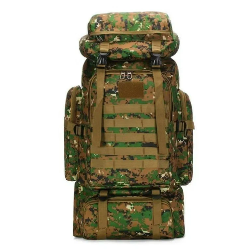 Рюкзак тактический, туристический, походный, для охоты и рыбалки 80л, зеленый пиксель рюкзак тактический туристический походный военный 80л рюкзак для охоты и рыбалки пиксель серый