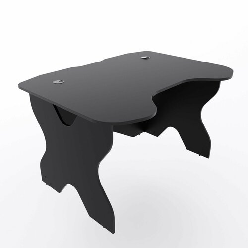 Иксообразный компьютерный стол Х с полкой для монитора и тумбой чёрный 100x90x73 см 20780₽