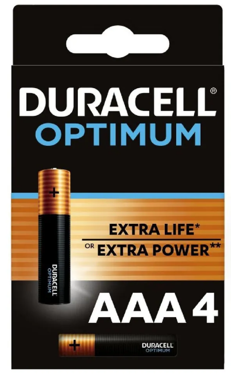 Батарейка DURACELL OPTIMUM LR03 BL4