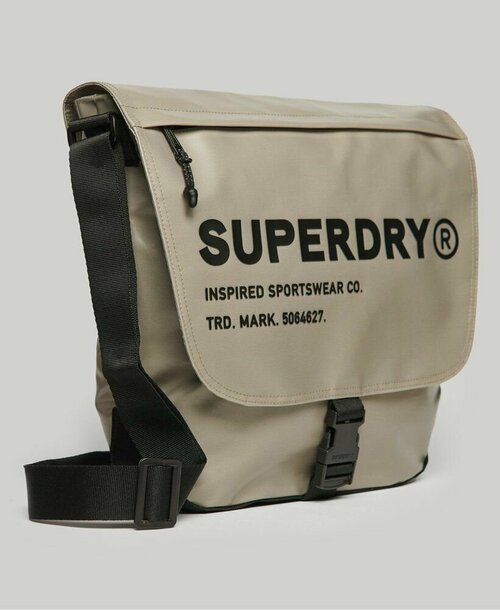 Сумка мессенджер Superdry MESSENGER BAG, фактура гладкая, бежевый