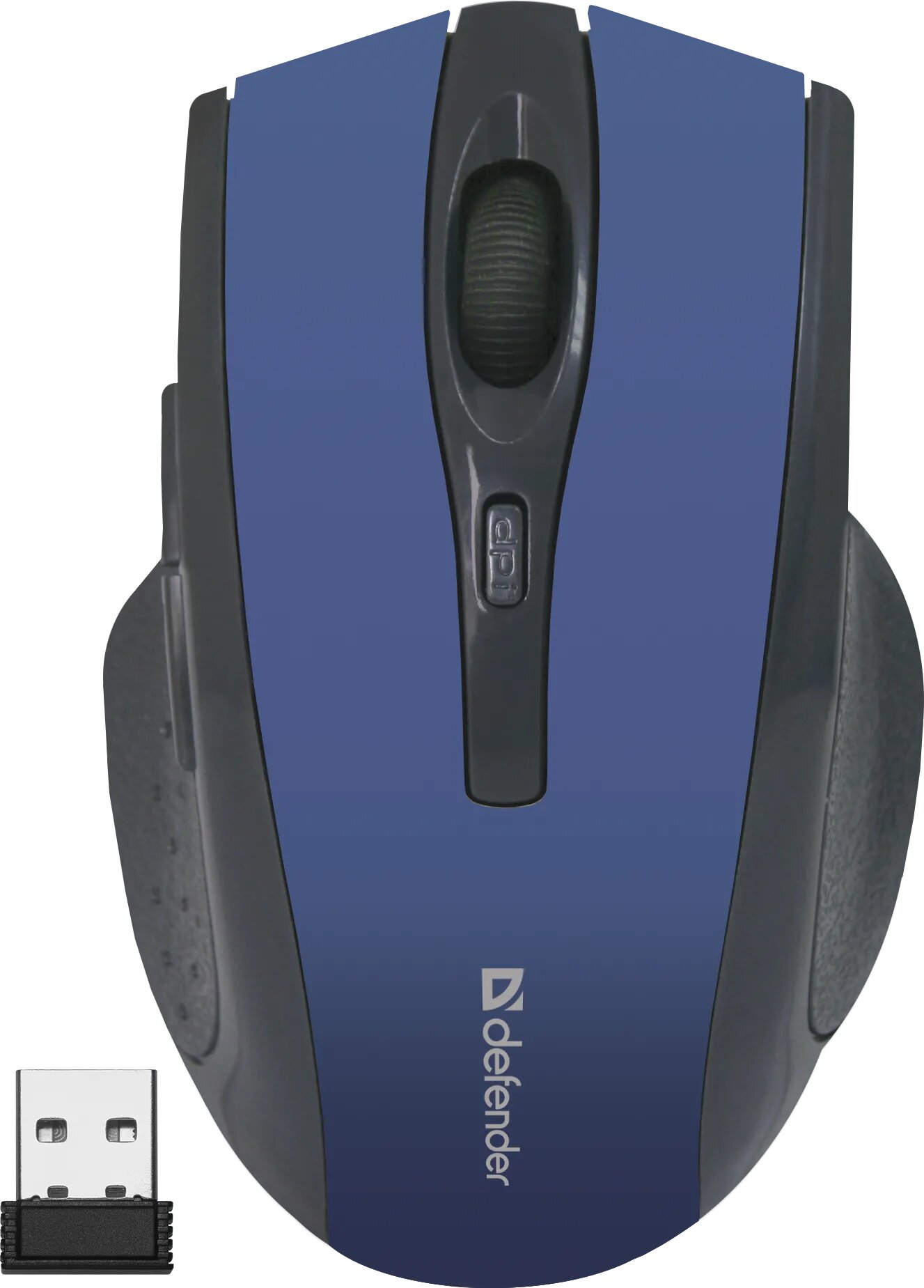 Мышь беспроводная MM-665 синяя, 6 кнопок,800-1600 dpi