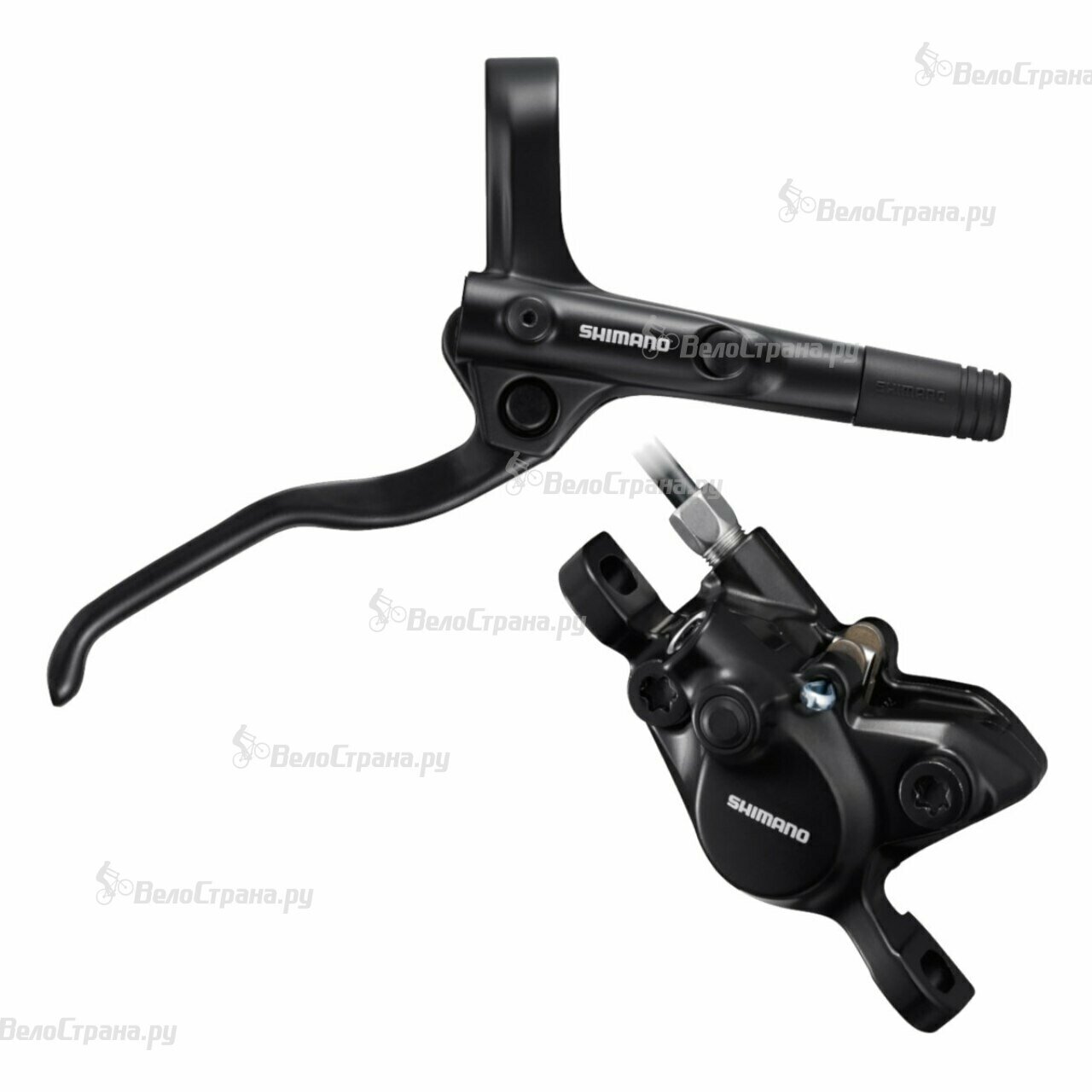 Тормоз дисковый Shimano, MT200, BL(прав)/BR(задн), полимер. колодк, 1700мм, цв. черн. Черный